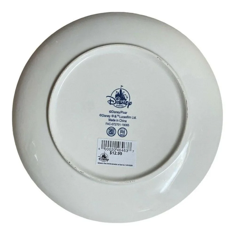 Disney Parks Disneyland Dessert Plate Mickey Compass Ferris Wheel California NEW